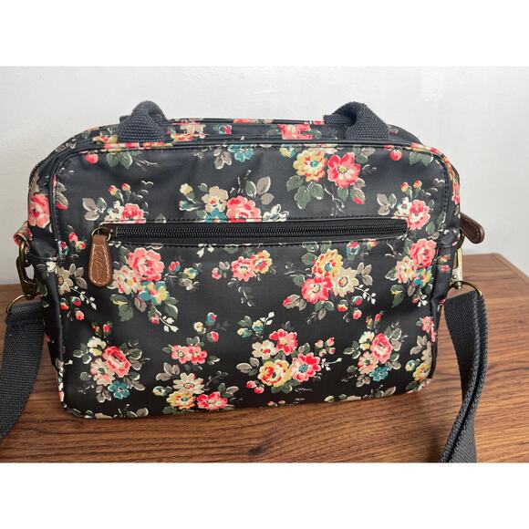 Cath Kidston Kingswood Rose Busy Bag Charcoal Coated Canvas Crossbody Purse - Picture 8 of 11